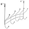 Home Basics Home Basics 5 Dual Hook Over the Door Hanging Rack, Silver ZOR96200